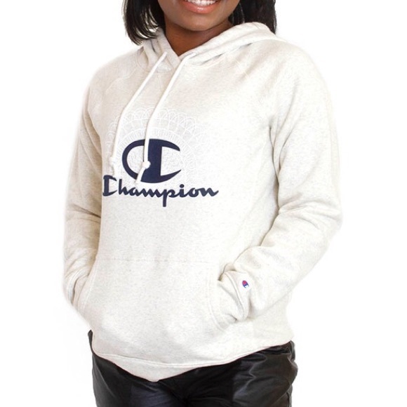 champion oatmeal hoodie